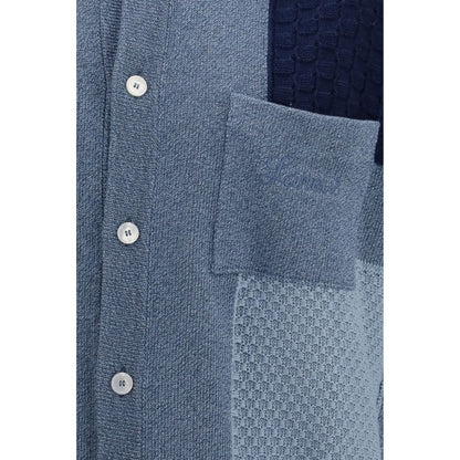 Blue Cotton Cardigan