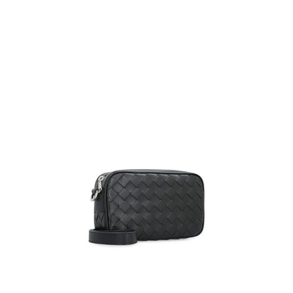 Black Calfskin Shoulder Bag