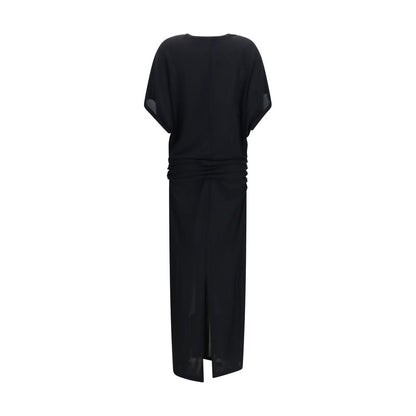 Black Viscose Casual Dress