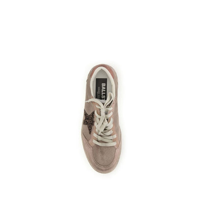 Beige Calf Leather Bos Taurus Low Top Sneakers