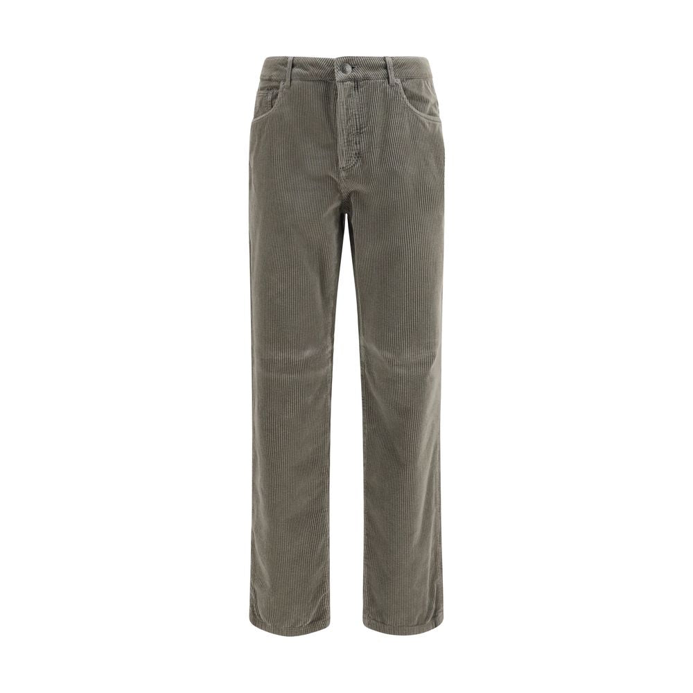 Bicolor Cotton Casual Pants