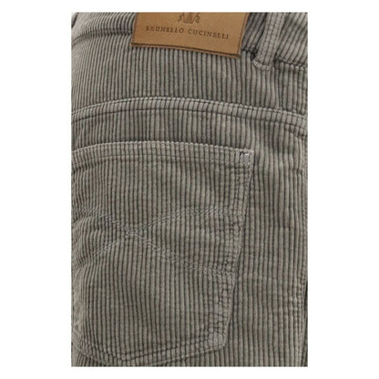 Bicolor Cotton Casual Pants
