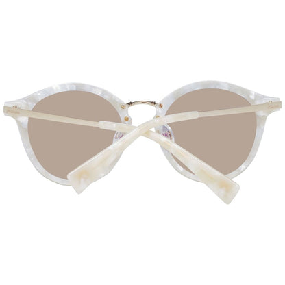 Beige Plastic Sunglasses