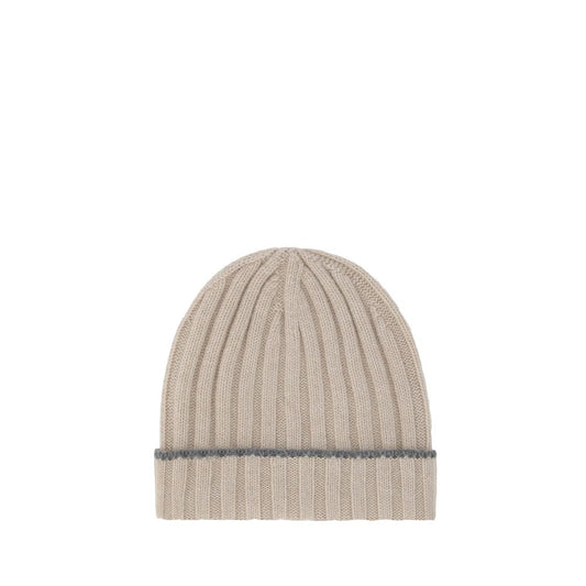 Beige Cashmere Beanie