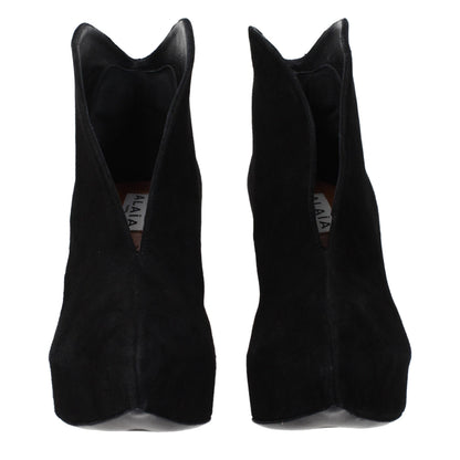 Black Leather Ankle Boots