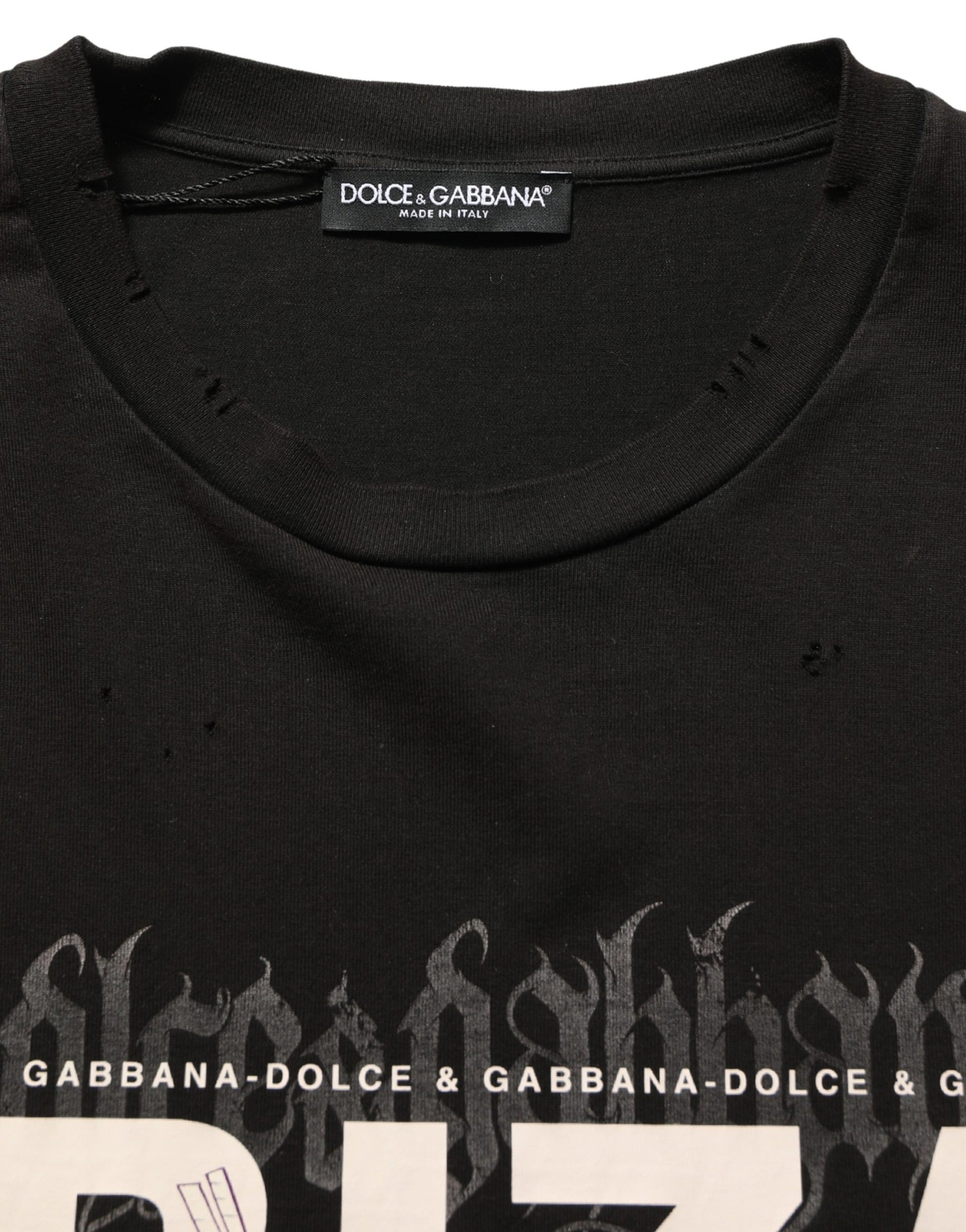 Black Tropical "IBIZA" Men Crew Neck T-shirt