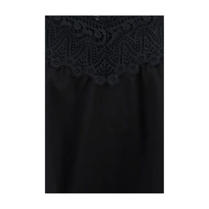 Black Cotton Casual Dress