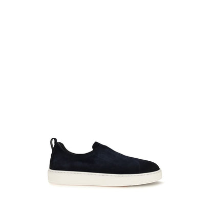 Blue Calf Leather Bos Taurus Sneakers