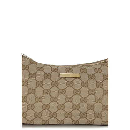 Beige Fabric Shoulder Bag