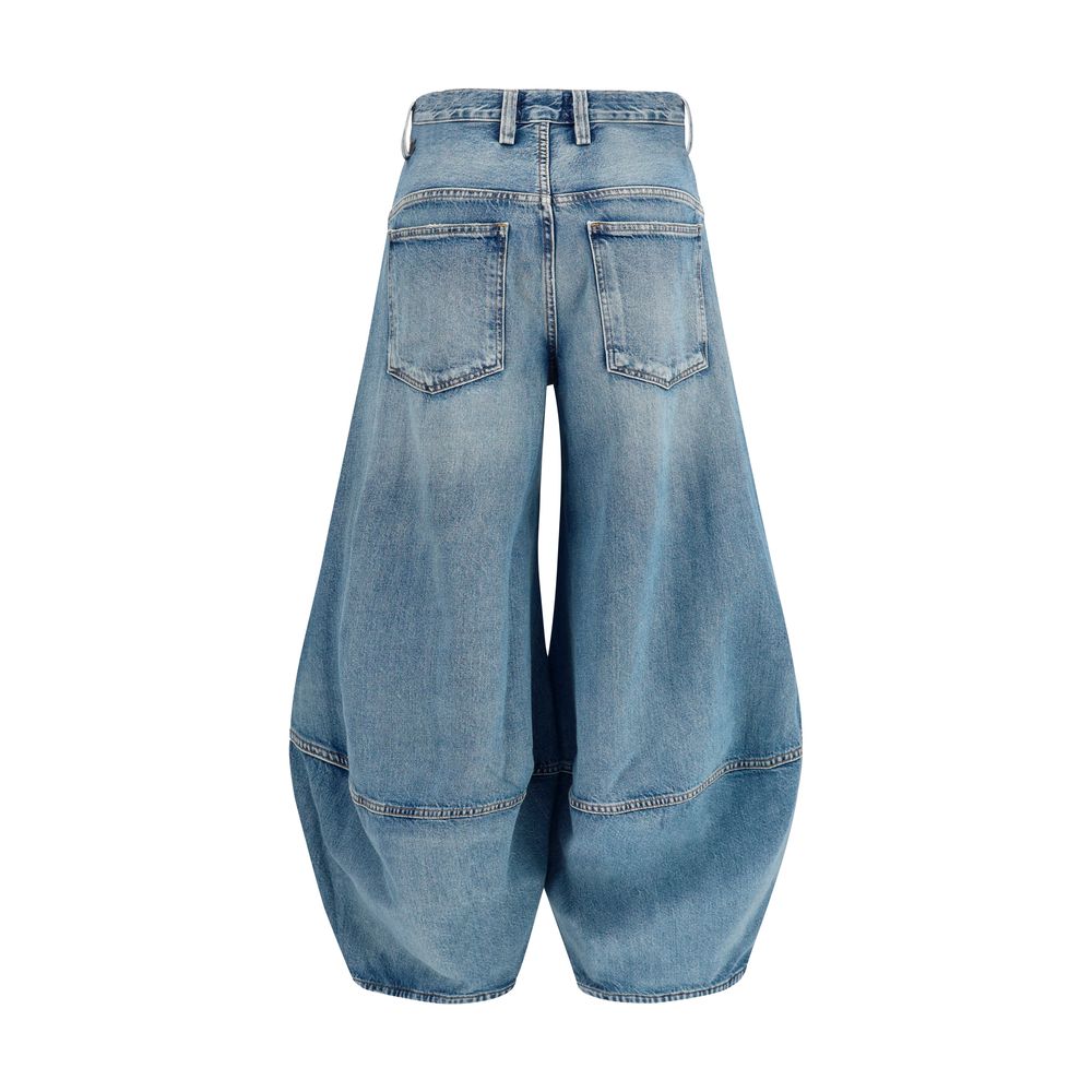 Blue Cotton Relaxed Fit Jeans