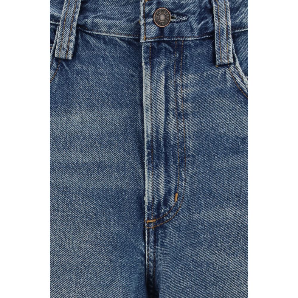 Blue Cotton Relaxed Fit Jeans