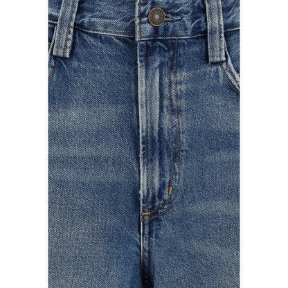 Blue Cotton Relaxed Fit Jeans