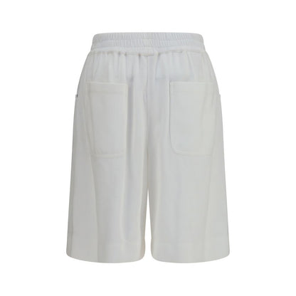 White Cotton Bermuda Shorts