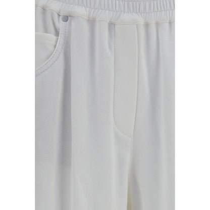White Cotton Bermuda Shorts