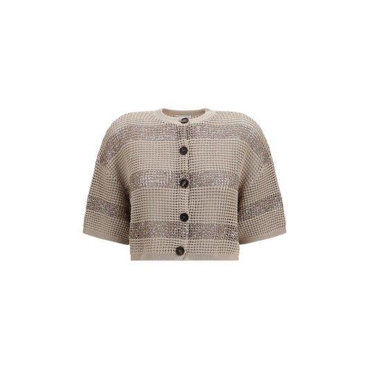 Beige Cotton Cardigan