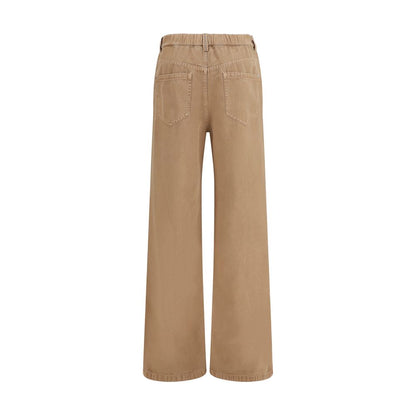 Beige Cotton Jeans Denim