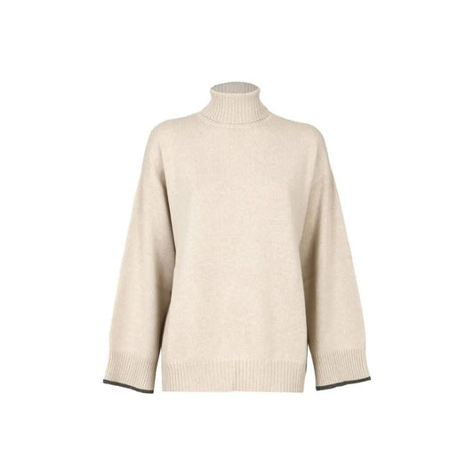 Beige Cashmere Turtleneck