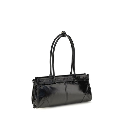 Black Calf Leather Bos Taurus Handbag