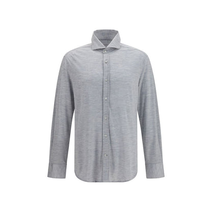 Gray Silk Dress Shirt