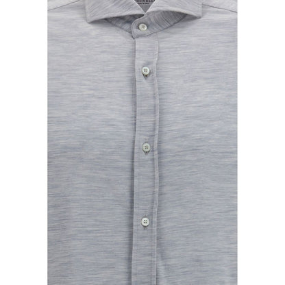 Gray Silk Dress Shirt