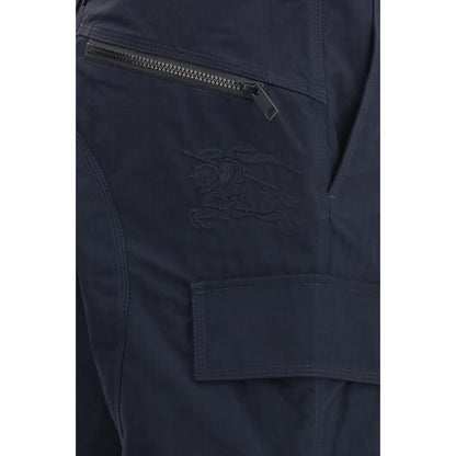 Blue Polyamide Cargo Pants