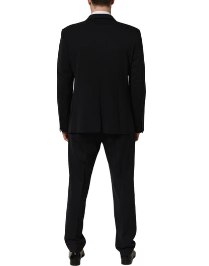 Black Wool Slim Fit Formal Men 2 Piece Suit