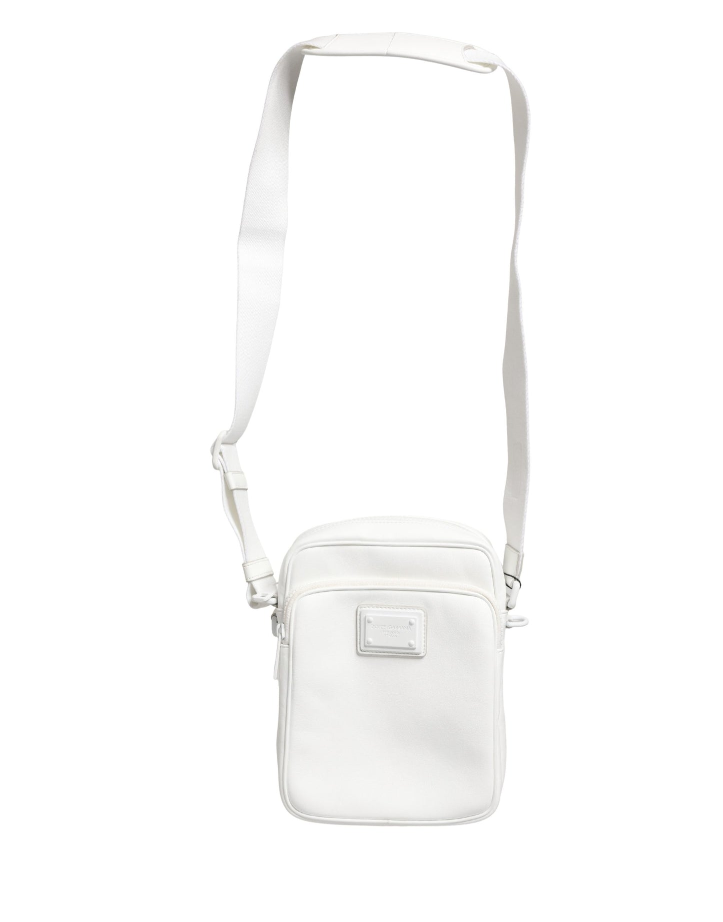 White Logo Plaque Crossbody Shoulder Borse Men Bag