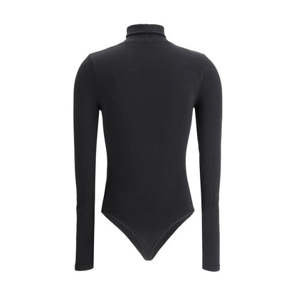 Black Cotton Bodysuit