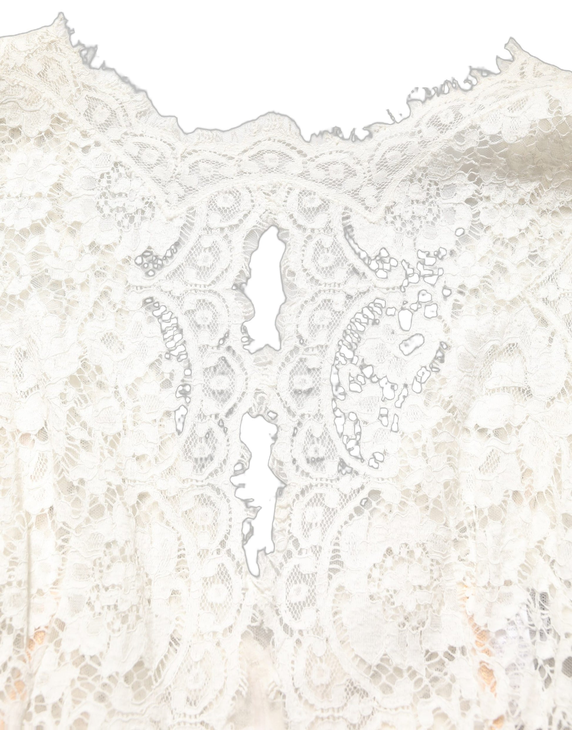 White Lace Viscose Sheath Long Gown Dress