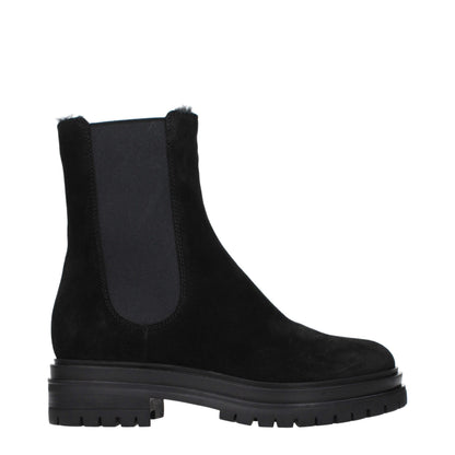 Black Leather Ankle Boots