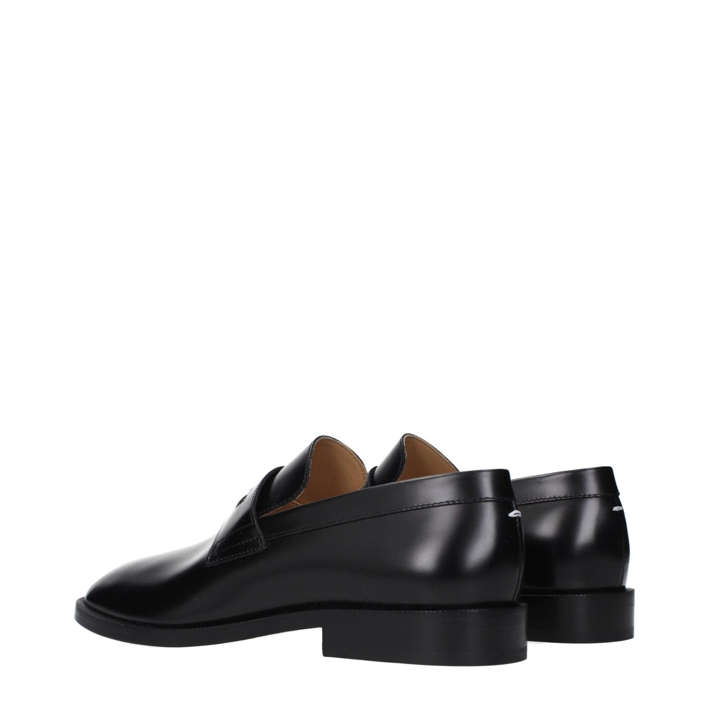 Black Leather Slip-On Loafers
