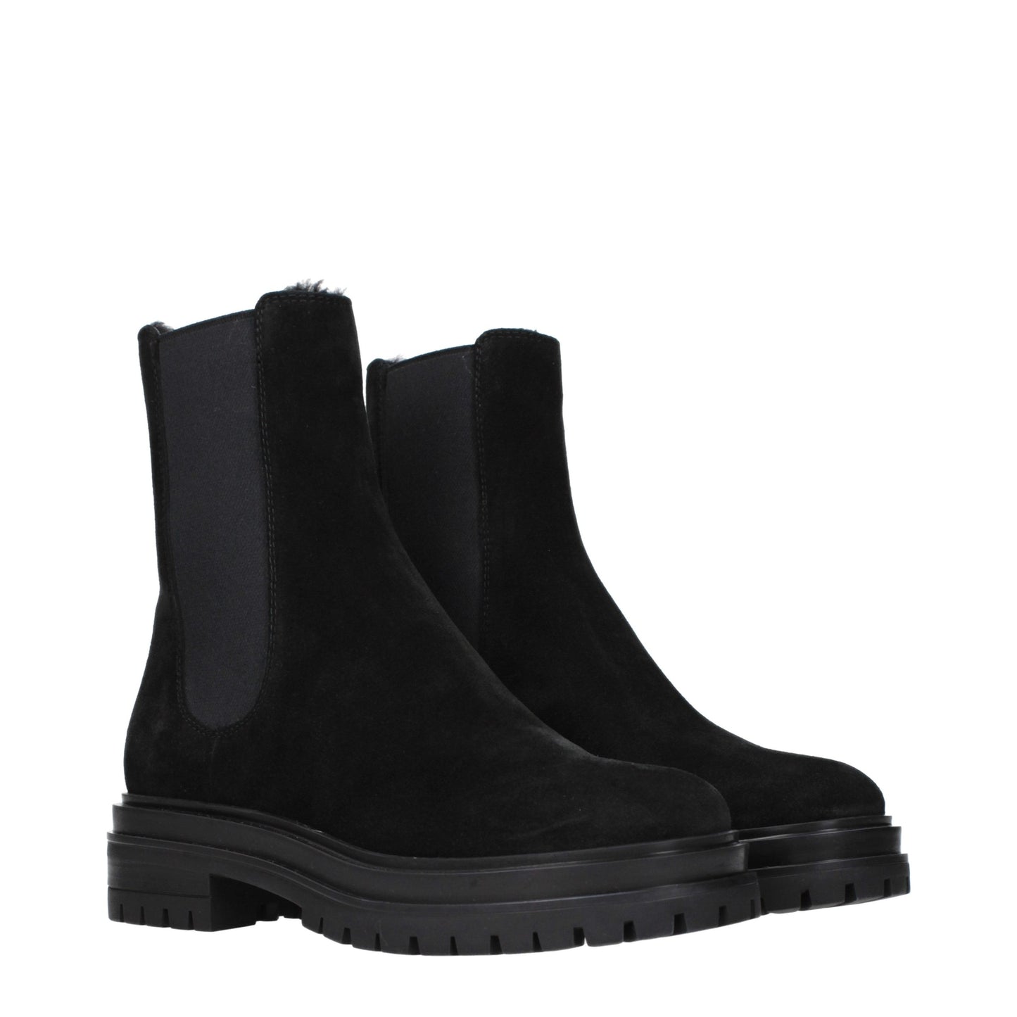Black Leather Ankle Boots