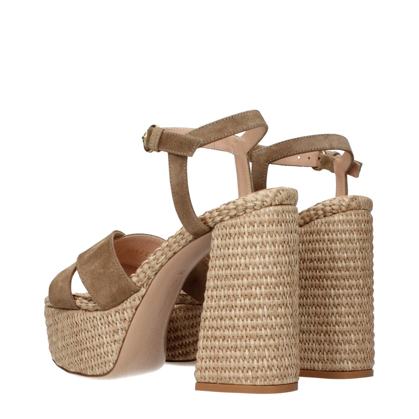 Brown Leather Platform Sandals