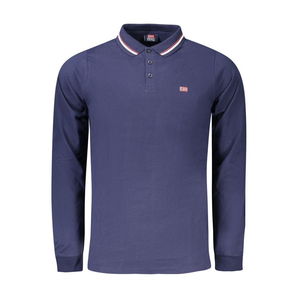 Blue Cotton Men's Polo