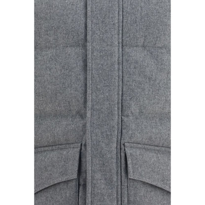 Gray Cashmere Full-Length Jacket