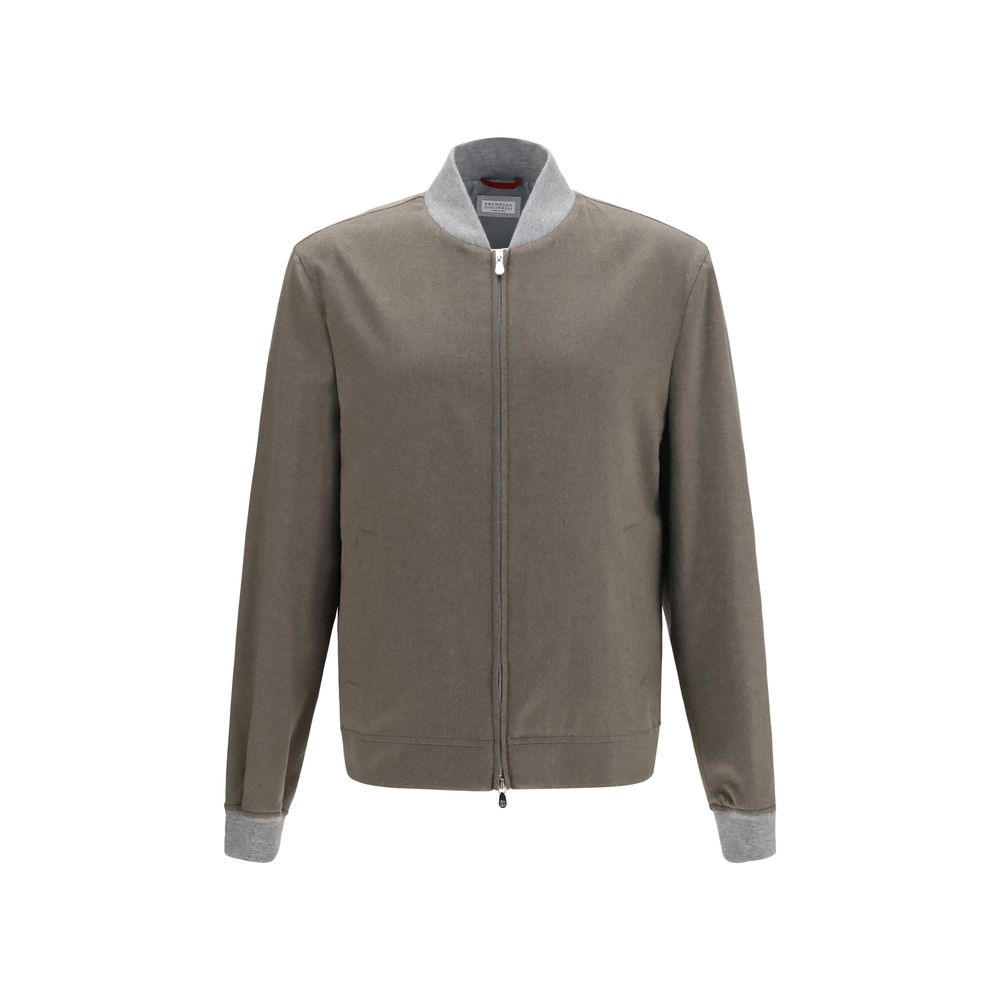 Bicolor Cashmere Bomber