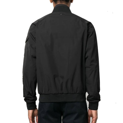 Black Polyester Bomber