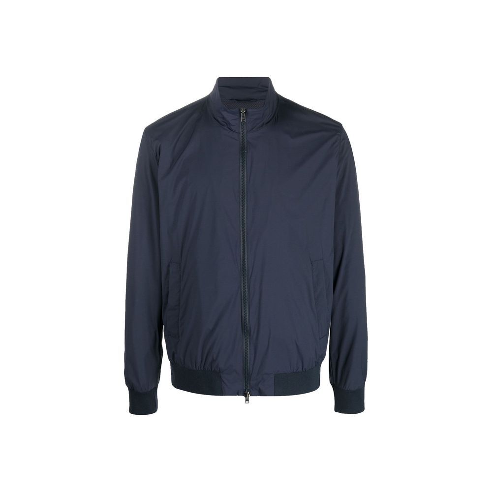 Blue Polyester Bomber