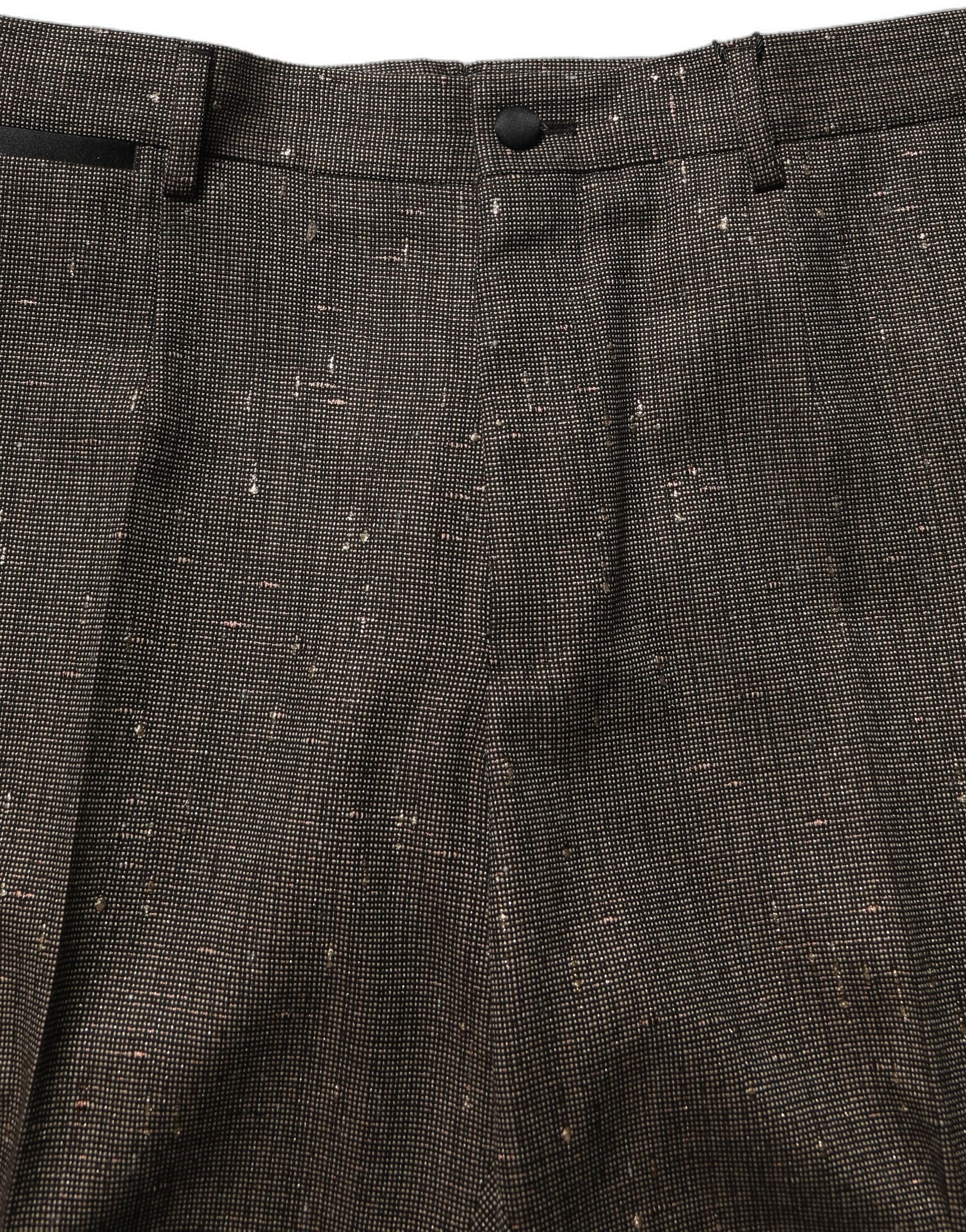 Dark Brown HighWaist Tapered Trouser Pants