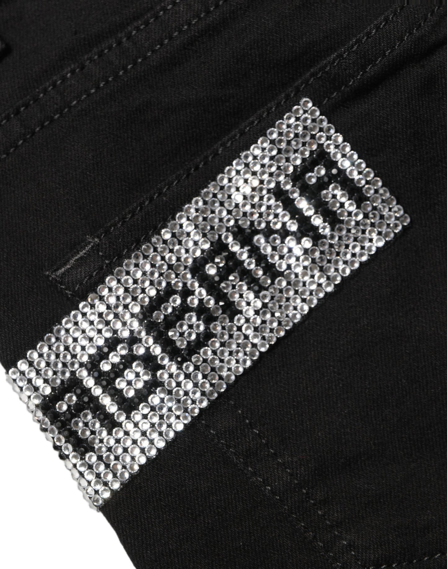 Black Grace Rhinestone HighWaist Denim Jeans