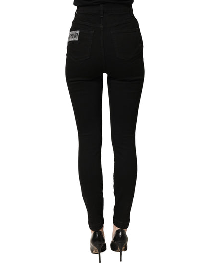 Black Grace Rhinestone HighWaist Denim Jeans