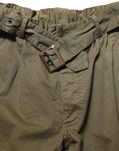 Olive Green High Waist Cargo Trouser Pants