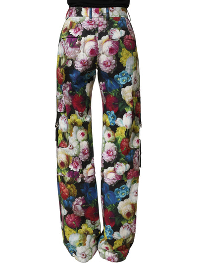 Multicolor Floral High Waist Wide Leg Pants