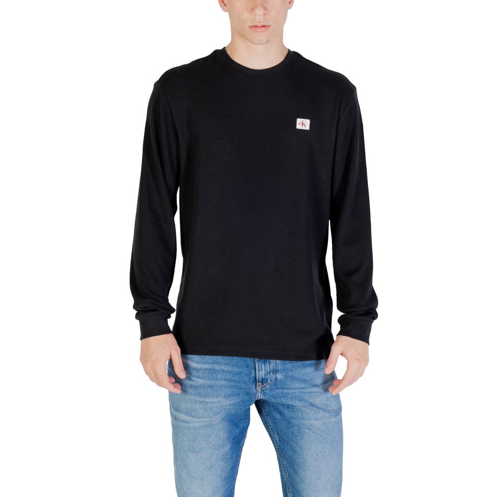 Black Cotton Long Sleeve T-Shirt