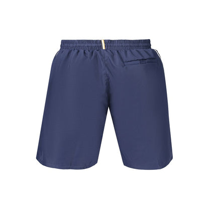 Blue Polyester Men's Swimwear