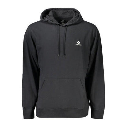 Black Cotton Men's Hoodie