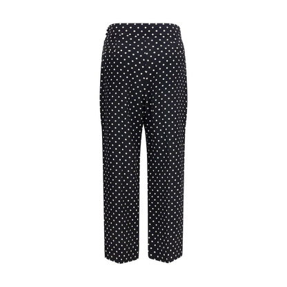 Black Silk Cropped Pants