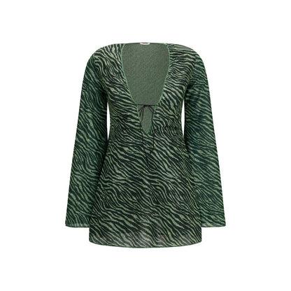 Bicolor Polyamide Casual Dress