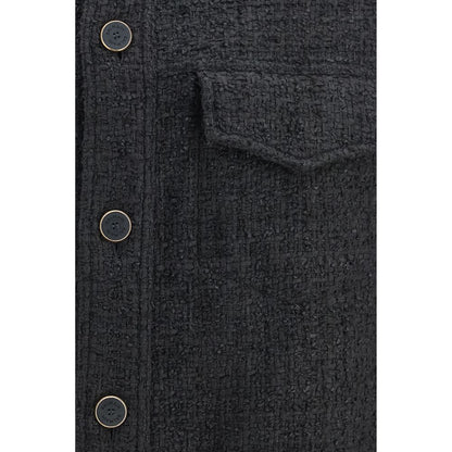 Black Cotton Shell Jacket
