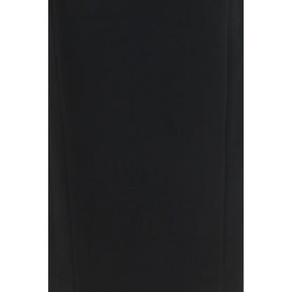 Black Acetate Long Skirt